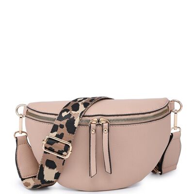 Nouveau sac banane en cuir PU pour femme à la mode sac à bandoulière avec large sangle- A36968