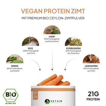 Vetain Vegan Protéine Cannelle 3