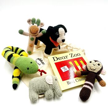 Jouet d'apprentissage pour bébé, sac d'histoire Dear Zoo 1