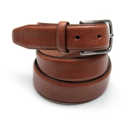 Camel I leather belt