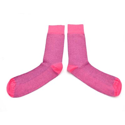 Pink herringbone socks