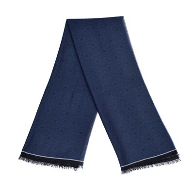 Versailles stole in midnight blue sapphire wool