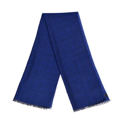 Labyrinth royal blue wool stole