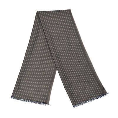 Tennis stripe mocha wool stole