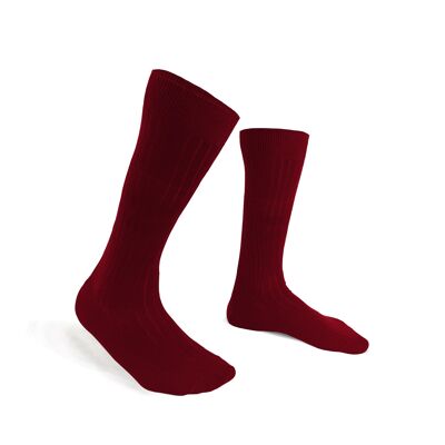 Burgundy knee socks