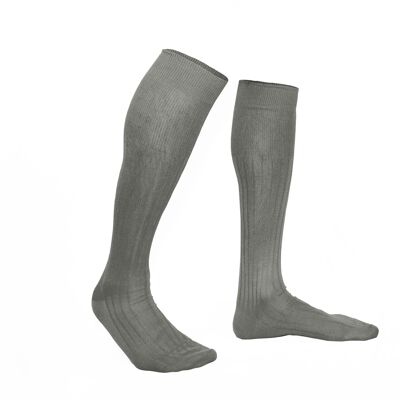 Feather gray pure lisle knee socks