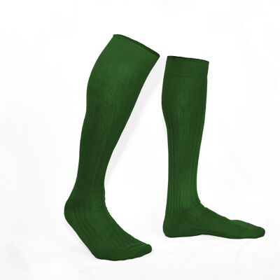 Pure fil d Ecosse knee-high socks, grass green