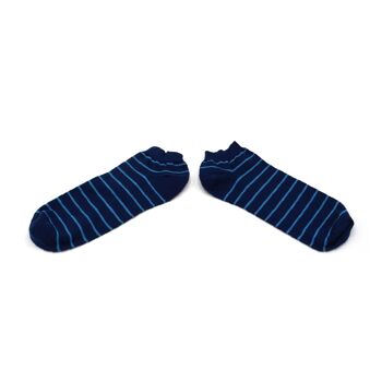 Socquettes bleues à rayures bleu ciel 3