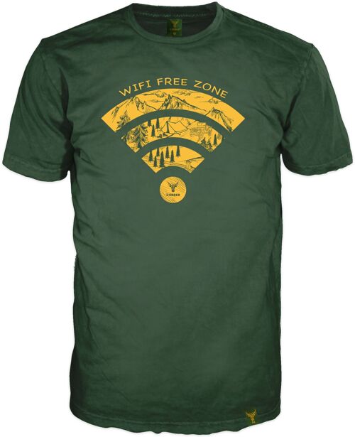 T-Shirt  14Ender® Wifi Free Zone dark green