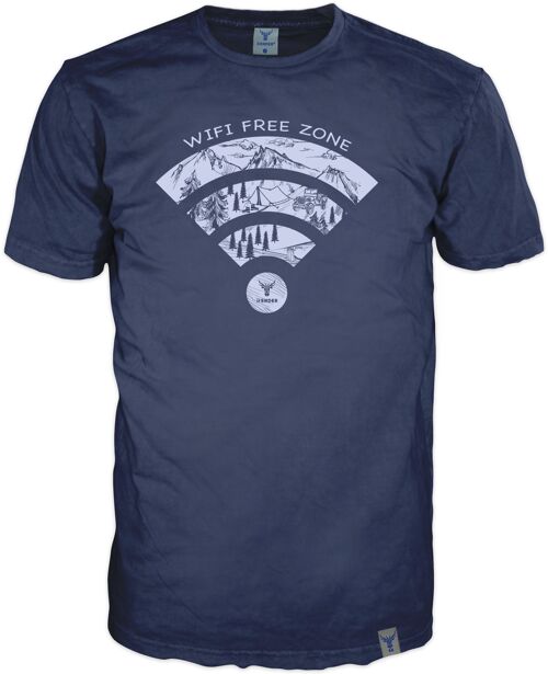 T-Shirt  14Ender® Wifi Free Zone navy