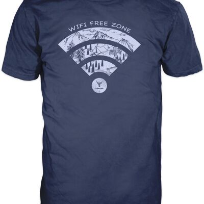 T-shirt 14Ender® Wifi Free Zone marine