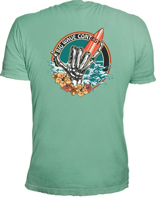 T-Shirt 14ender Big Wave Contest dusty green