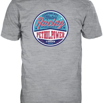 Camiseta 14ender Motor Racing gris jaspeado