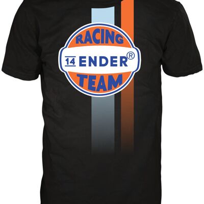 Camiseta negra del equipo de carreras 14ender