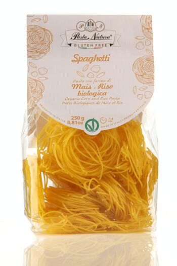Spaghetti de maïs et de riz biologique, sans gluten et végétalien