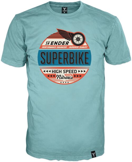 T-Shirt 14ender Superbike medium blue