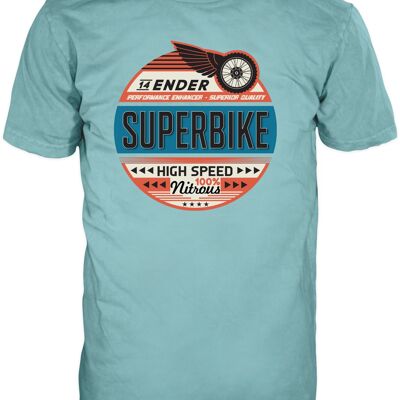 T-Shirt 14ender Superbike bleu moyen