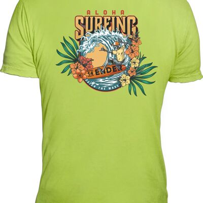 T-shirt 14Ender® Aloha surf⛱ verde primavera