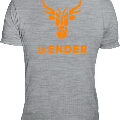 T-Shirt 14Ender® Logo Classic grigio mel NOVITÀ