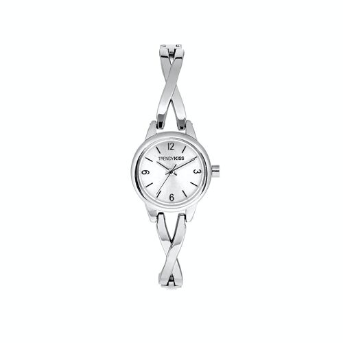 TM10167-02 - Montre femme analogique Trendy Kiss - Bracelet semi-rigide en métal - Viviane