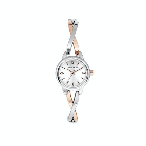 TM10167-01 - Montre femme analogique Trendy Kiss - Bracelet semi-rigide en métal - Viviane