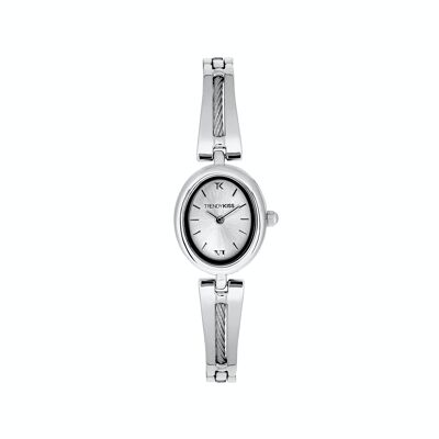 TM10168-01 - Reloj analógico para mujer Trendy Kiss - Brazalete semirrígido de metal con cable de acero - Odile