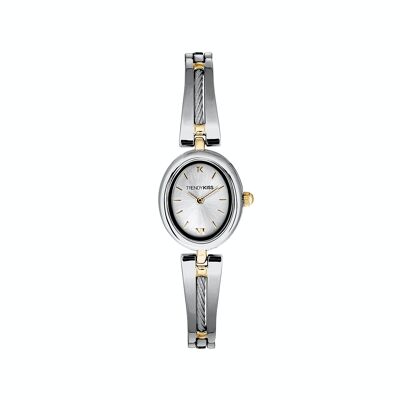 TM10168-03 - Reloj analógico para mujer Trendy Kiss - Brazalete semirrígido de metal con cable de acero - Odile