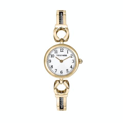 TM10171-02 Reloj Mujer Analógico Trendy Kiss Correa Semi Rígida con Cable Acero Queen