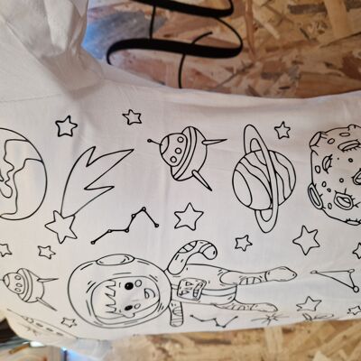 T-shirt à colorier - Voyage dans l'espace