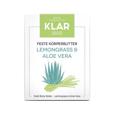 Manteca corporal sólida lemongrass & aloe vera 60g unidad venta 8 piezas