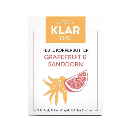 Feste Körperbutter Grapefruit & Sanddorn 60g, Verkaufseinheit 8 Stück