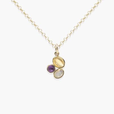 Cosmo 18kt Gold-plated Multicolor Pendant Necklace