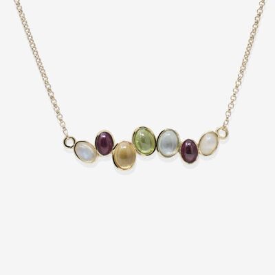 Cosmo Gold-plated Multicolor Necklace