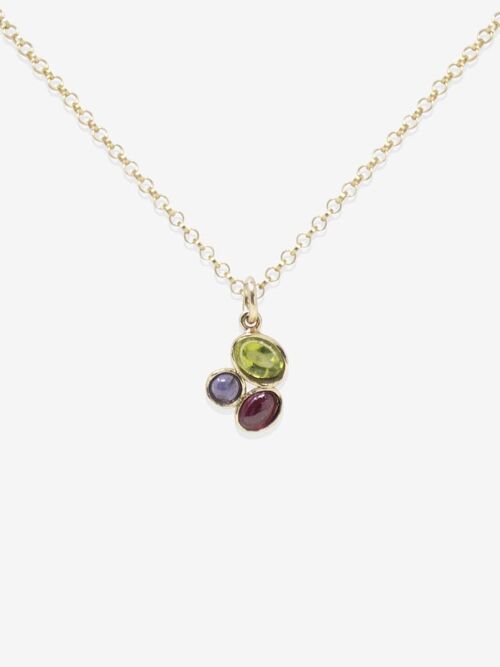 Cosmo Gold-plated Multicolor Pendant Necklace