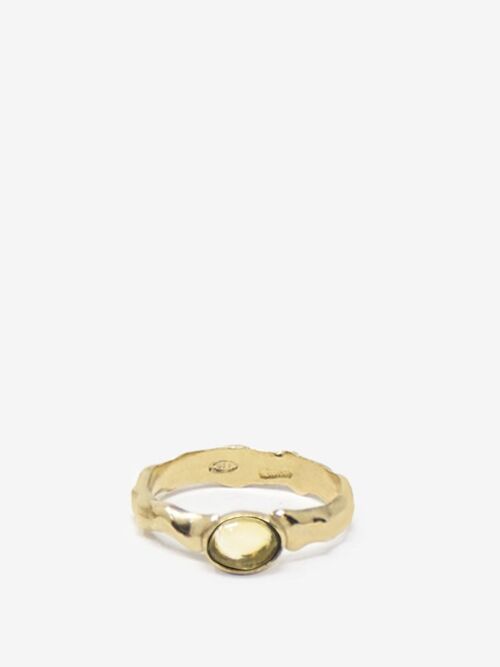 Cosmo Gold-plated Yellow Citrine Ring