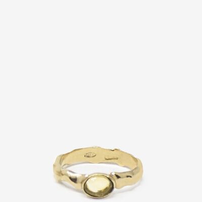 Cosmo Gold-plated Yellow Citrine Ring