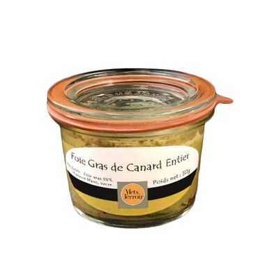 Whole Duck Foie Gras - 50 g made with all the artisanal know-how of our manufacturer.