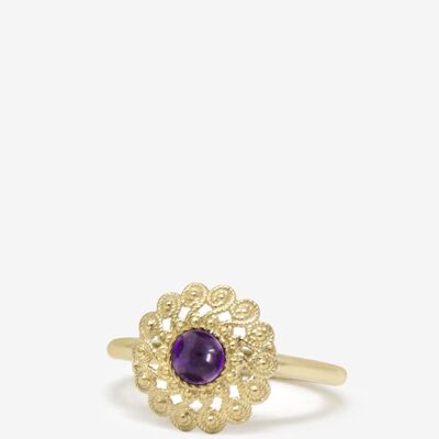 Filigrana Gold-plated Amethyst Ring