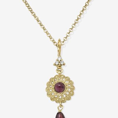 Filigrana Gold-plated Garnet Necklace
