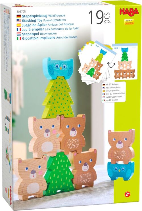 HABA Stacking Toy Forest Creatures- Wooden Toy