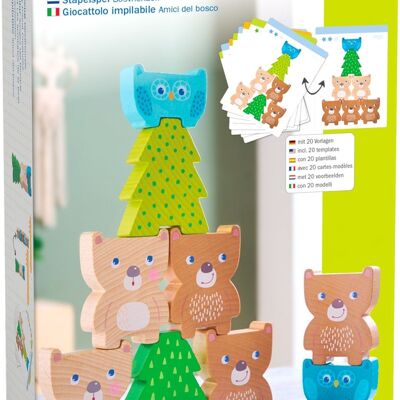 HABA Stacking Toy Forest Creatures- Wooden Toy