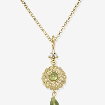 Collana Filigrana Peridoto Placcato Oro