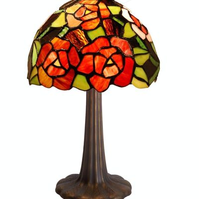 Lampe de table base Foma avec écran Tiffany diamètre 20cm Série New York LG247800P