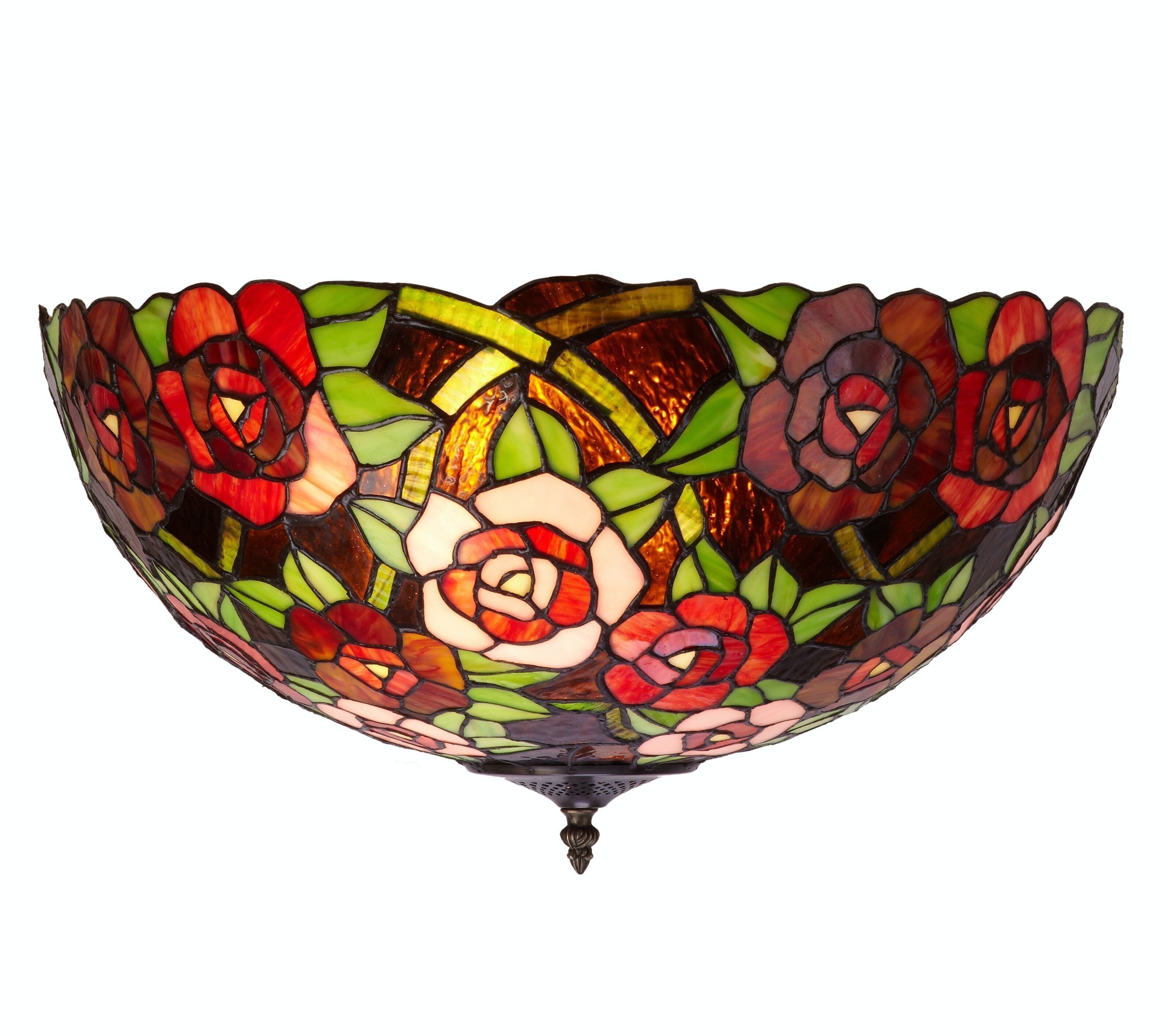 An der Decke befestigte Deckenleuchte mit Tiffany-Bildschirm, Durchmesser 45 cm, New York-Serie LG247200