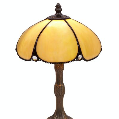 Lampada da tavolo media Tiffany diametro 30cm Virginia Serie LG212660