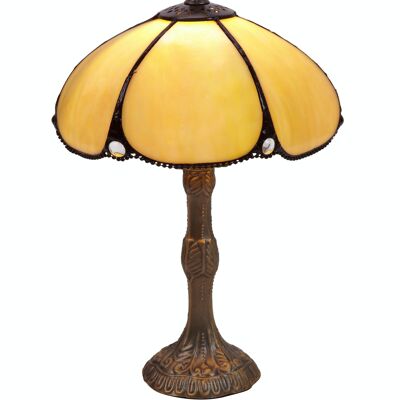 Lampada da tavolo media Tiffany diametro 30cm Virginia Serie LG212660