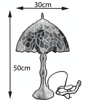 Lampe de table Tiffany moyenne diamètre 30cm Belle Epoque Série LG197200P 3