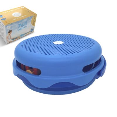 7in1 sand toy set including display box - blue