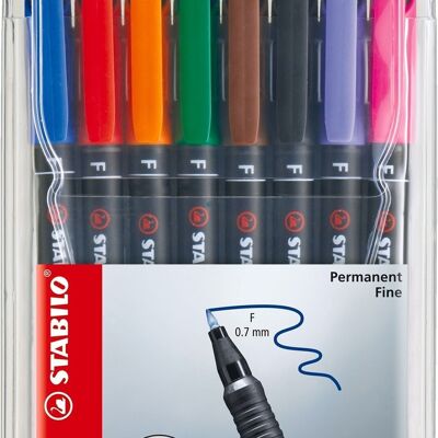 Felt-tip pens - Pouch x 8 STABILO OHPen permanent 0.7 mm