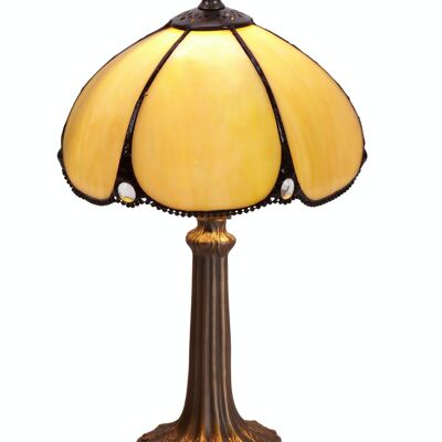 Lampada da tavolo piccola Tiffany diametro 20cm Virginia Serie LG212700P